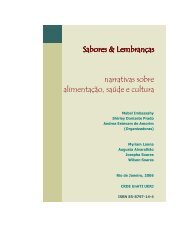 Sabores & Lembranças narrativas sobre alimentação, saúde e cultura