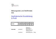 B- und E-Profil Unterrichtsbereich - Wirtschaftsschule KV Chur