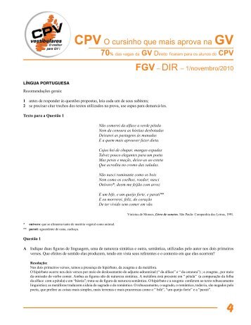 CPVO cursinho que mais aprova na GV