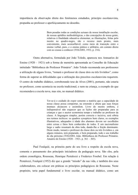 Conciliação e ecletismo no trabalho didático do educador - histedbr