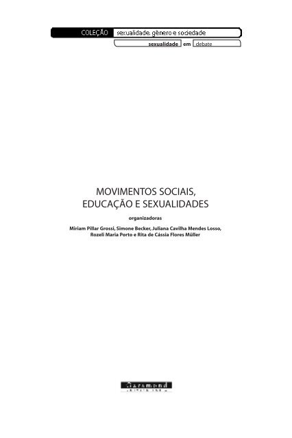 MOVIMENTOS SOCIAIS, EDUCAÇÃO E SEXUALIDADES - Garamond