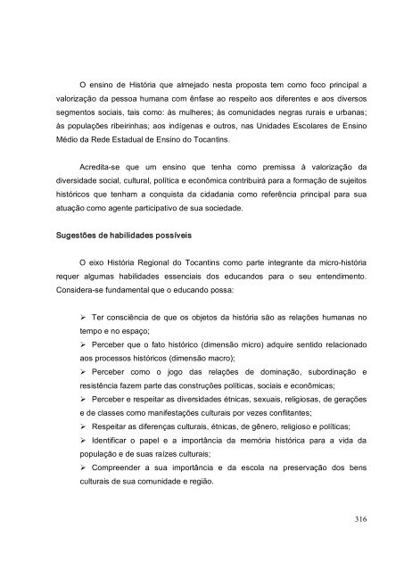 Proposta Curricular do Ensino Médio