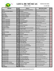 LISTA DE MÚSICAS - Videokê Casa Verde
