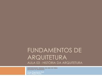 aula03 – hist da arquitetura - fundamentosarqeurb