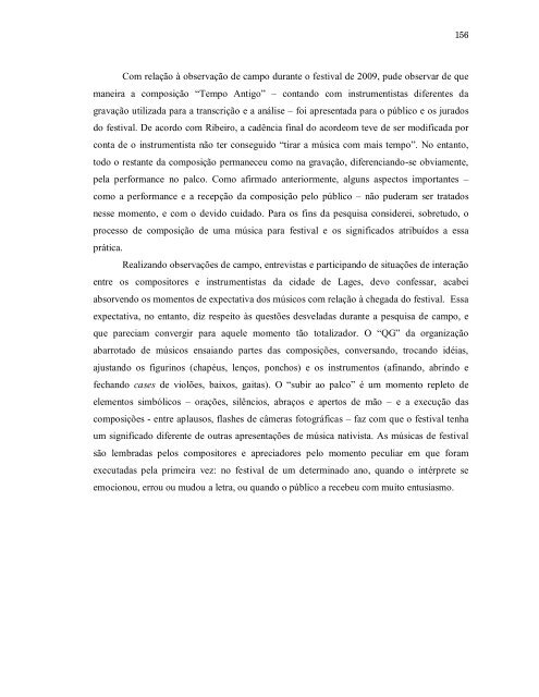 MÚSICA DE FESTIVAL: - Arte, Cultura e Sociedade na América ...