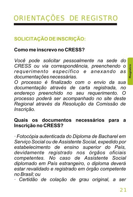 apresentação - Conselho Regional de Serviço Social