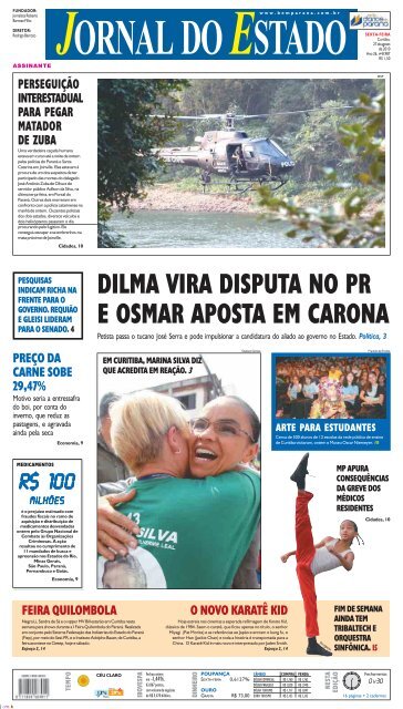 dilma vira disputa no pr e osmar aposta em carona - Bem Paraná