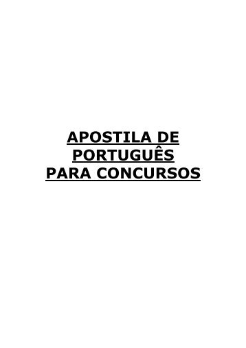 APOSTILA DE PORTUGUÊS PARA CONCURSOS - Apostilas