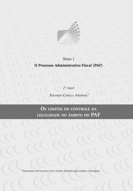 Tema 1 O Processo Administrativo Fiscal (PAF) - Esaf