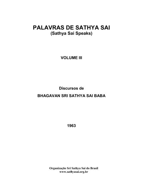 SelfLess Bhajan - Organização Sri Sathya Sai no Brasil