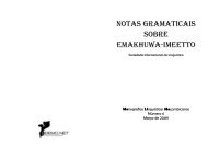 notas gramaticais sobre emakhuwa-imeetto - Línguas de Moçambique