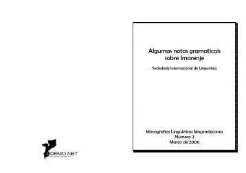 Algumas notas gramaticais sobre Imarenje - Línguas de Moçambique