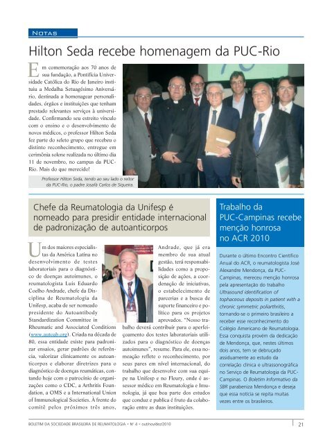 Nov/Dez - Sociedade Brasileira de Reumatologia