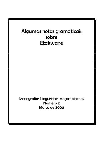 Uma breve gramática da língua Emakhuwa-Imetto - Línguas de ...