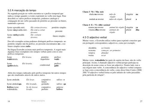 Algumas notas gramaticais sobre Ecuwabu - Línguas de Moçambique