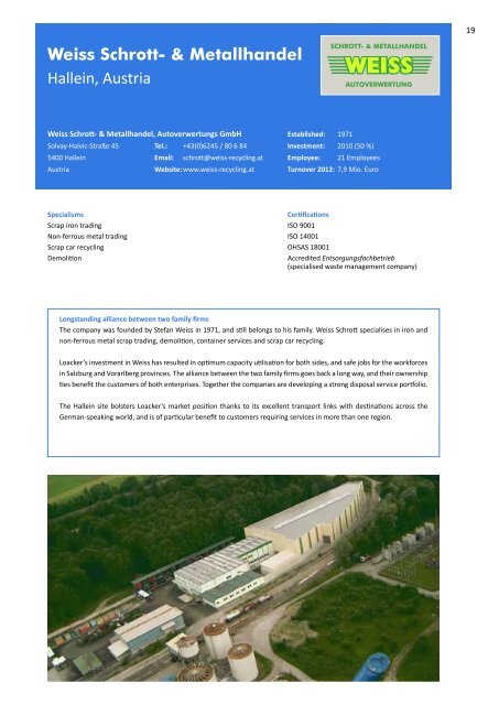 Group Brochure April 2013 - Loacker Recycling GmbH