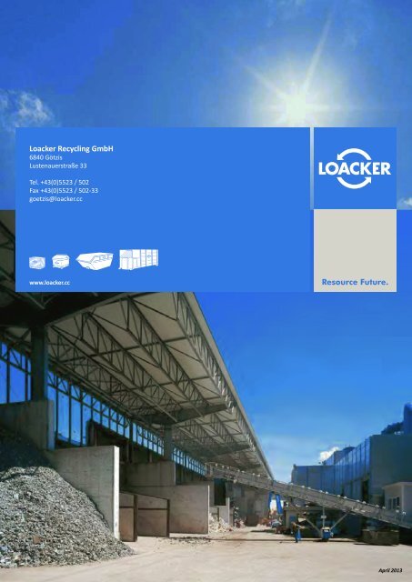 Group Brochure April 2013 - Loacker Recycling GmbH