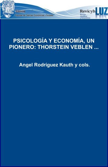 Psicología y economía, un pionero: Thorstein Veblen - evistas.mes ...