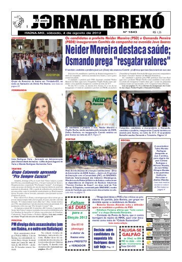Neider Moreira destaca saúde; - Jornal Brexó