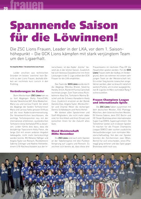 Overtime Magazin Nummer 27 (Dezember 2011) - ZSC Lions