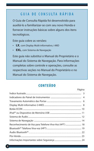Arquivo em PDF - Honda