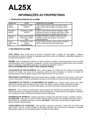 informações ao proprietário