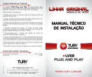 MANUAL LVX8 Plug and Play - Tury