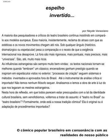 espelho invertido... - Neyde Veneziano