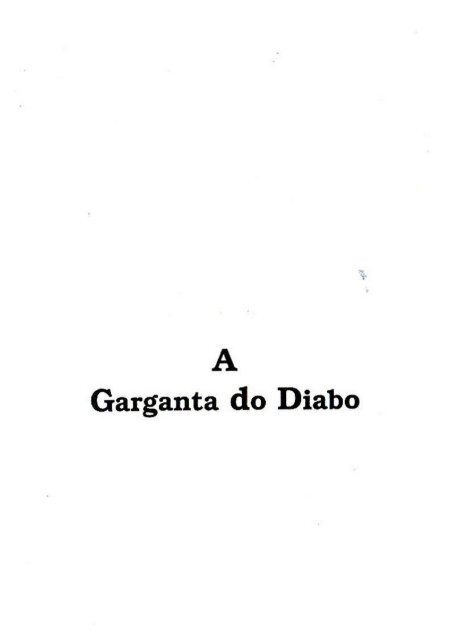 A garganta do diabo - Cabine Cultural