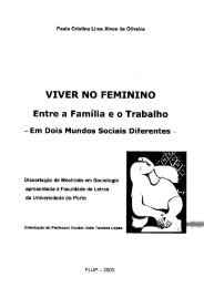 VIVER NO FEMININO Entre a Família e o Trabalho - Repositório ...