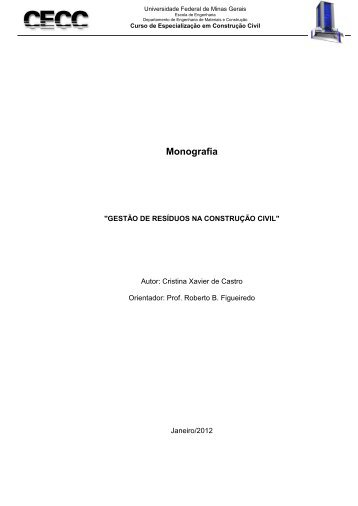 Monografia - CECC - UFMG