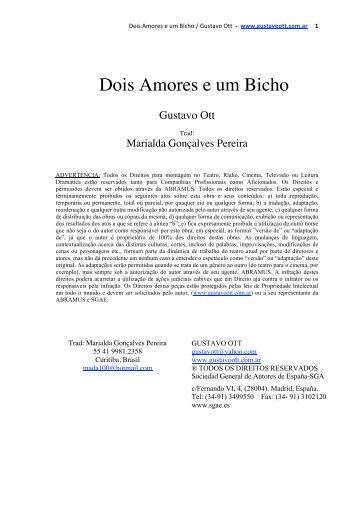 dois amores e um bicho PORT - Gustavo Ott