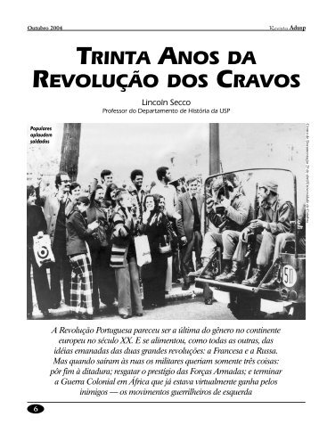 TRINTA ANOS DA REVOLUÇÃO DOS CRAVOS - Adusp