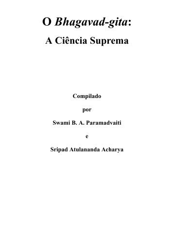 O Bhagavad-gita: A Ciência Suprema - indice - Vaisnava