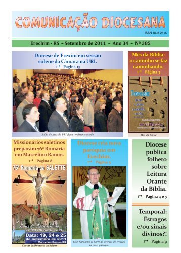 COMUNICAÇÃO DIOCESANA – Setembro / 2011 - Diocese de Erexim