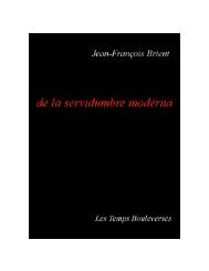 De la servidumbre moderna - De la servitude moderne