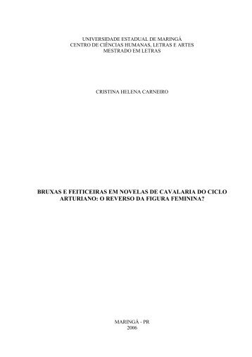 bruxas e feiticeiras em novelas de cavalaria do ciclo arturiano