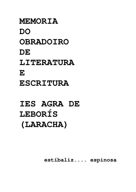 guión do obradoiro - Asociación de Escritores en Lingua Galega