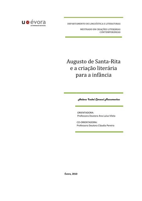 Augusto de Santa-Rita e a criação literária para a infância