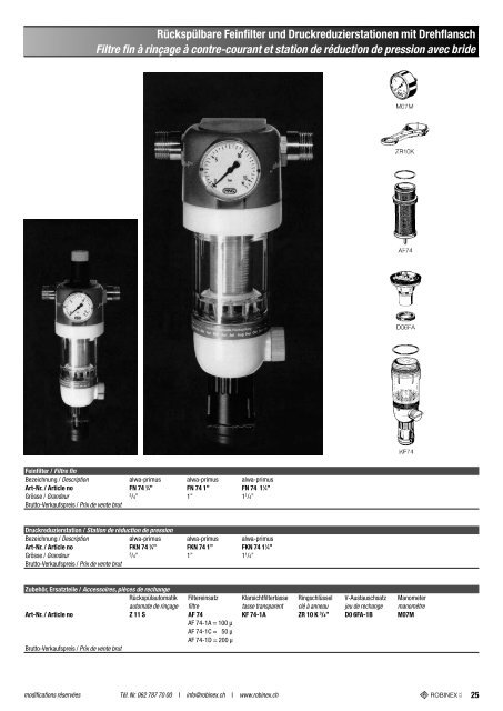 Soupape de limitation de pression - zinc - max 300 l/min - 0,1-10 bar