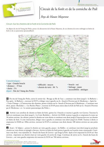 Circuit de la forêt et de la corniche de Pail - La Mayenne