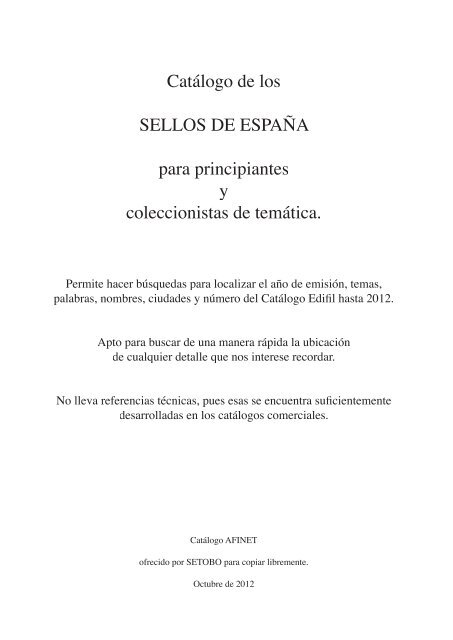 Catalogo de los sellos de España.indd - Afinet