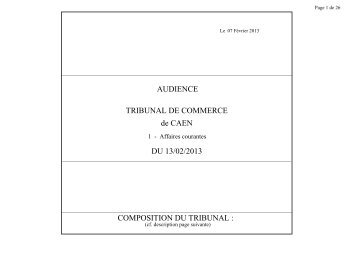 In Extenso CAEN (SAS) - Greffe du Tribunal de Commerce de Caen