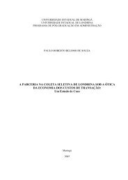 A parceria na coleta seletiva de Londrina sob a ótica da economia ...