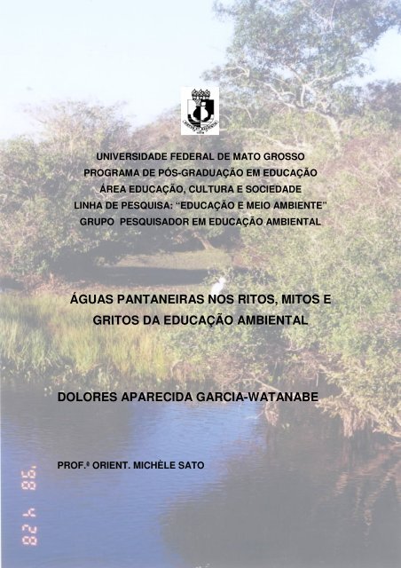 águas pantaneiras nos ritos, mitos e gritos da educação ... - UFMT