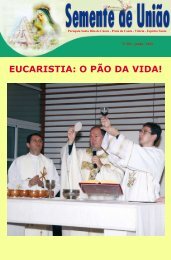 EUCARISTIA: O PÃO DA VIDA! - Paroquia Santa Rita de Cassia