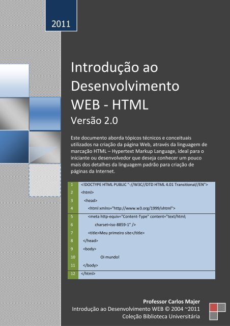 Introdução ao Desenvolvimento WEB - HTML - Blog do Majer