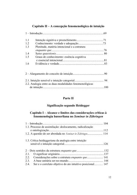 Heidegger e a fenomenologia husserliana: apropriação e ... - UFRJ