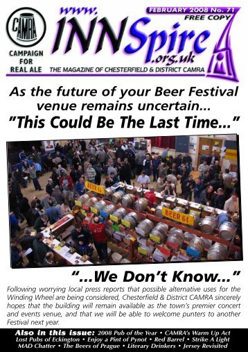 2008 Pub of the Year • CAMRA's Warm Up - Chesterfield and District ...