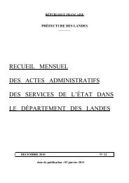 raa mensuel décembre 2010 - Services de l'Etat dans les LANDES